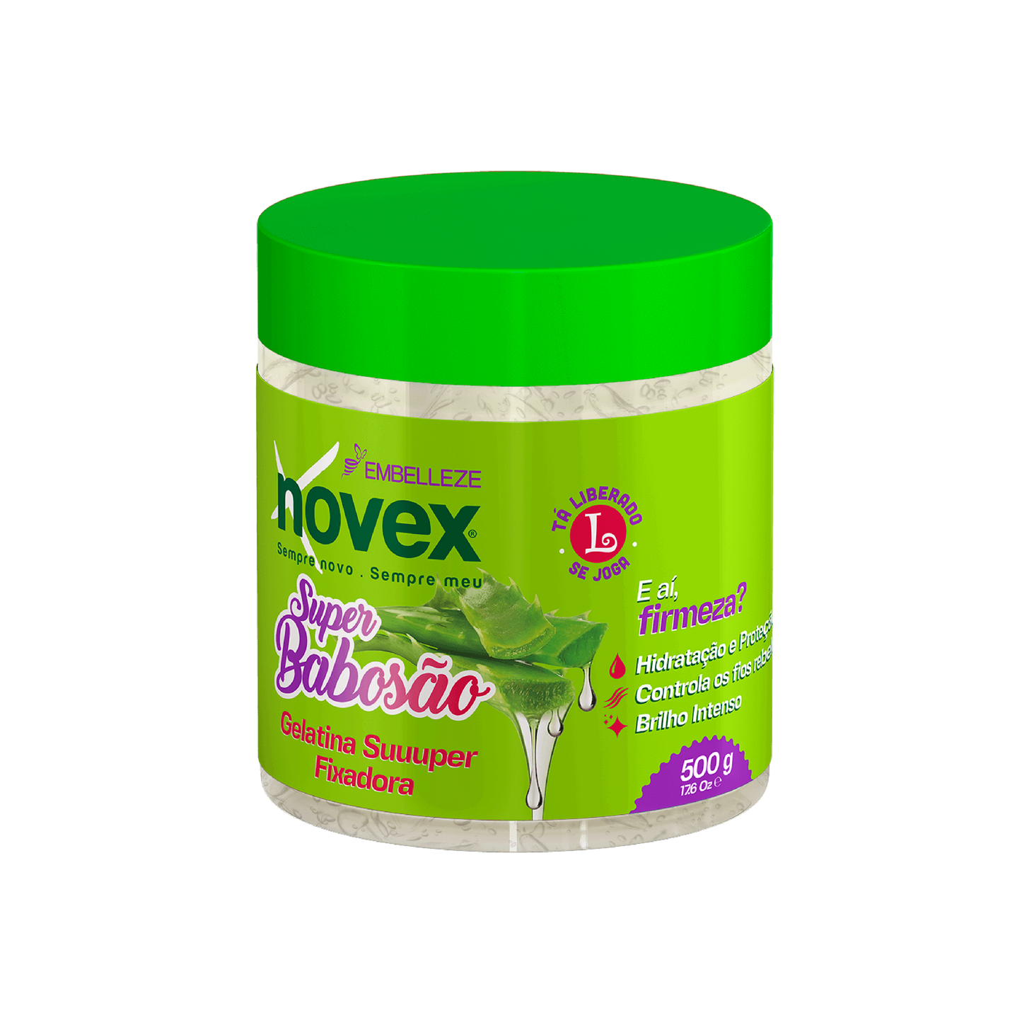 Soy Super Babosao, el gel super versátil. No dejaré tu pelo tieso. Amo todo tipo de ondas y las dejo definidas y sin frizz. Mejoro la definición por más tiempo, solo juega con la cantidad adecuada para el efecto deseado. Mezclarme con agua, tu crema de peinar favorita o usar solo.