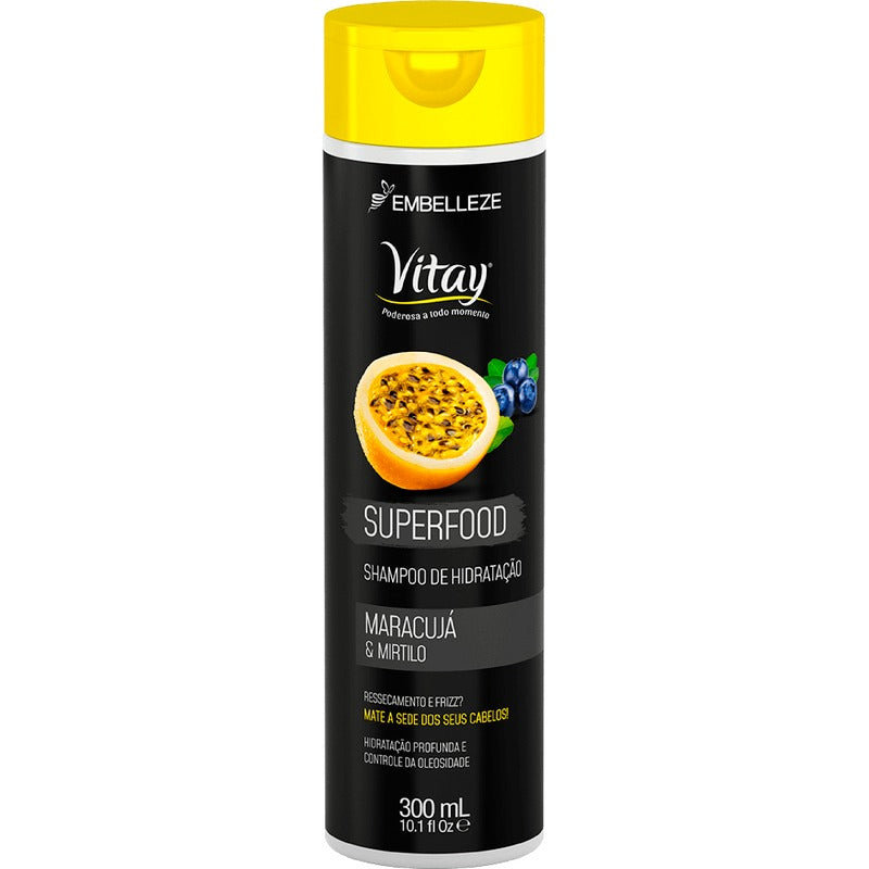 Soy el shampoo Superfood, perfecto para tu cabello. A diferencia de las frutas ácidas, soy suave y equilibrado, ideal para controlar la grasa y brindar hidratación a tu cabello seco. Confía en mí para obtener un cabello saludable y radiante.
