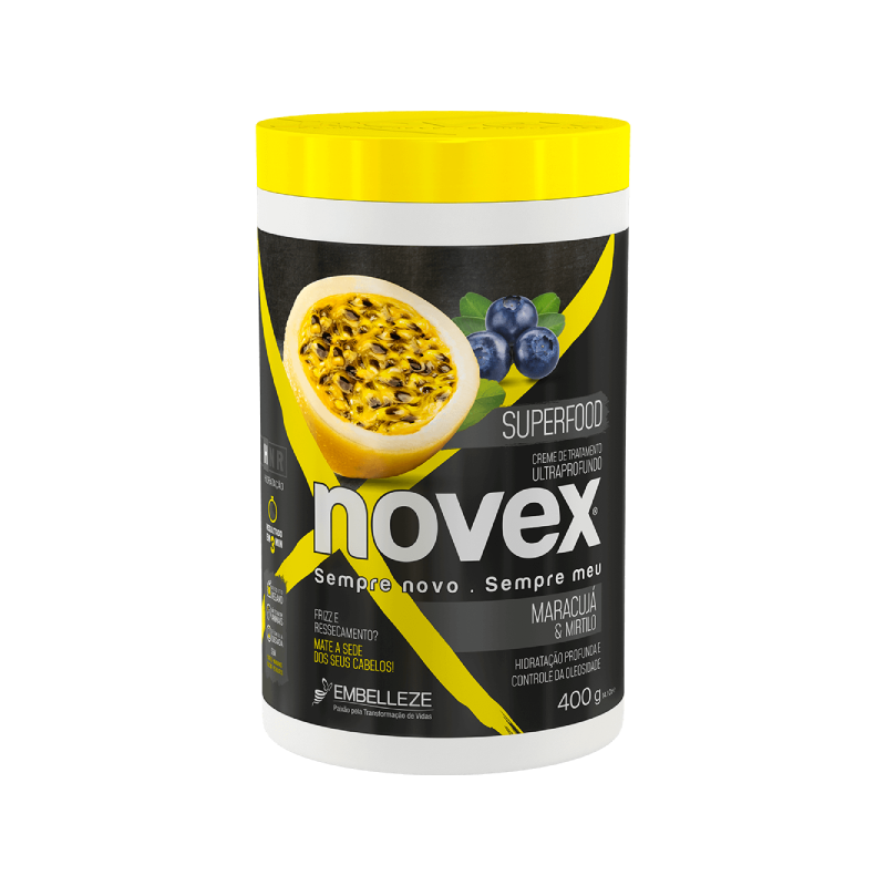 Soy Superfood, el shampoo perfecto para tu cabello. A diferencia de las frutas ácidas, soy suave y delicado. Controlo la grasa y proporciono hidratación intensa. Con maracuyá rica en vitamina C y complejo B, y arándanos, un antioxidante perfecto, nutro y revitalizo tu cabello. Si tienes porosidad baja o necesitas hidratar y nutrir, soy la elección ideal. ¡No dudes en aplicarme para obtener resultados increíbles!