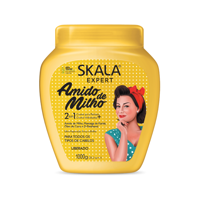 Amo el maíz, no solo por su color, sino porque es maravilloso para el pelo. Por eso soy Amido de Milho, un tratamiento que deja tu pelo sano y brillante. Soy ligero, apto para todo tipo de cabello y puedes usarme todos los días de lavado. ¿CÓMO ME APLICAS?: Lava con el shampoo Amido de Milho, elimina el exceso de humedad y aplícame como crema para peinar por secciones, dejando 1cm desde la raíz.
