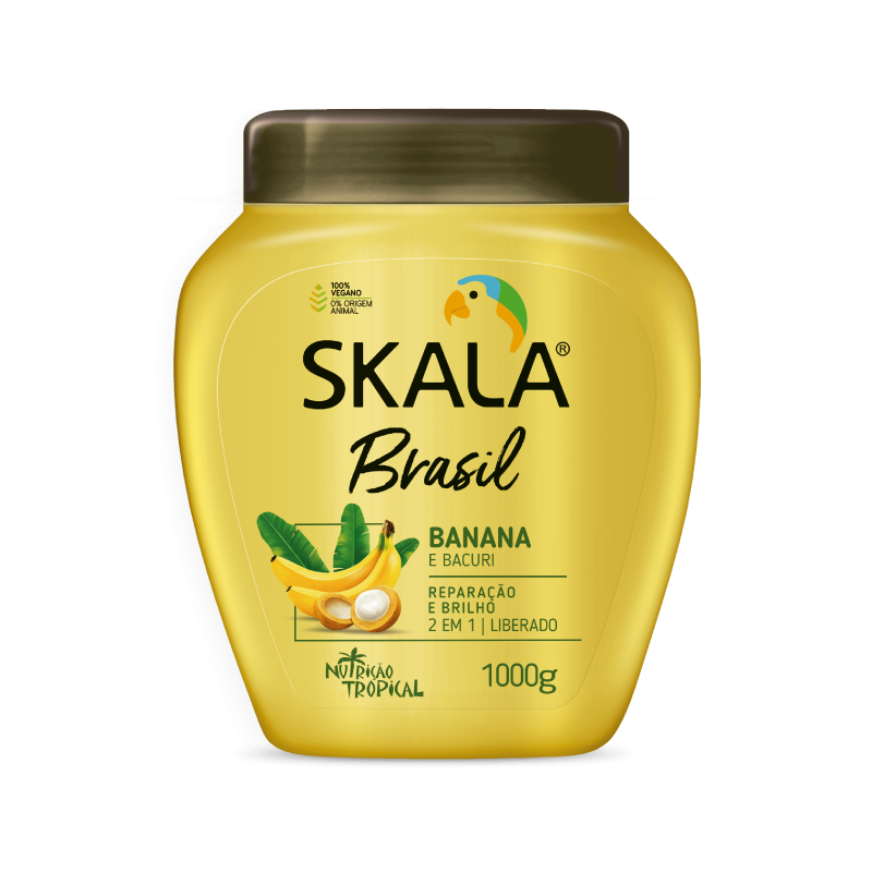 Soy la riqueza del banano para tu pelo. Con Banana y Bacuri, fruta del Amazonas, hidrato y embellezco. Ideal para reparar, hidratar y dar brillo a cualquier textura. Además, soy 2 en 1. ¿CÓMO ME APLICAS?: Lava con shampoo Banana & Bacuri, quita el exceso de humedad y úsame como crema para peinar, dejando 1cm de raíz. Seca o úsame como tratamiento, déjame 3 min y enjuaga al 100%. Soy LIBERADO y VEGANO.