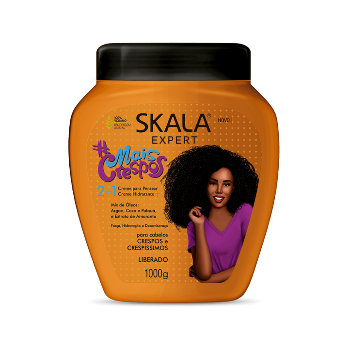 Más rizos, más crespos, más afro, más ondas, más cabello hermoso. Soy "Mais Crespos", el producto perfecto para hidratar y definir tu cabello. Contengo aceite de argán, aceite de pataúa y extracto de amaranto. No dudes en usarlo si tienes textura 4. ¿Cómo me aplicas? Simplemente lava tu cabello con tu champú favorito.